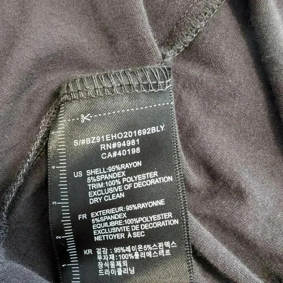 Twelve by Twelve Black Sleeveless Mock Turtle Neck with Ruffles and Feathers, S - Picture 8 of 8